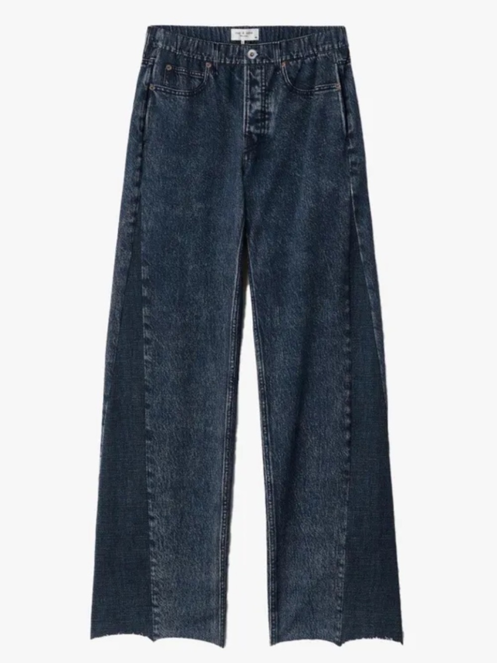 Rag & Bone Miramar Wide Leg Trompe L'oeil Cotton Pants Faux Jean Bridle Trail XS - Picture 12 of 12